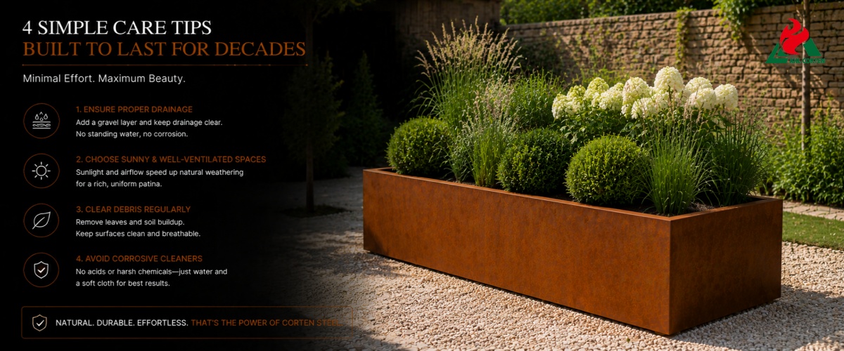 4 Minimal Maintenance Guidelines for Corten Planters